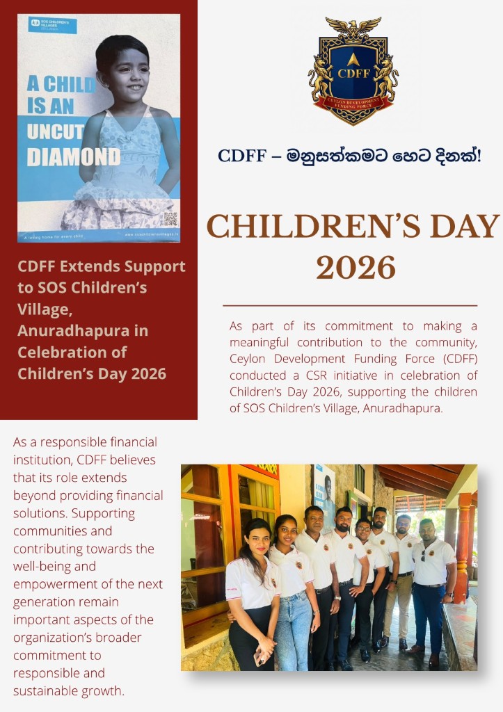 CDFF Children's Day 2026 CSR at SOS Children's Village, Anuradhapura